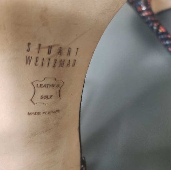 Stuart Weizman Nudist Song Multi Color Sandals Sz 10 M - Picture 12 of 13